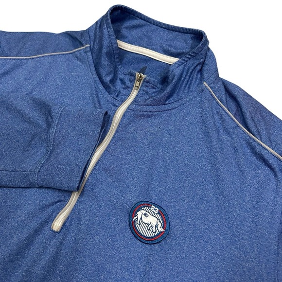 Johnnie O 1/4 Zip Mens Large Ryne Sandberg Chicago Cubs Golf Pullover Stretch - Picture 1 of 9